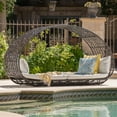 thumbnail image 1 of Kinston Outdoor Wicker Daybed with Cushion, Multibrown, White, 1 of 12