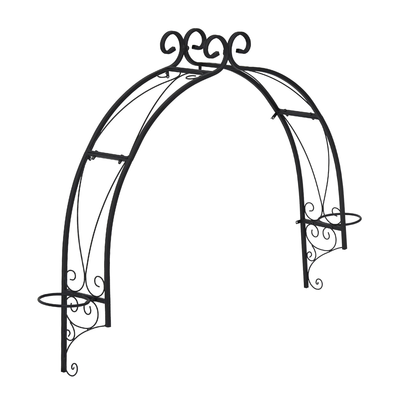 Kinsuite Metal Garden Arch - Wall Mounted Garden Arbor Arch for ...