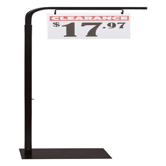 Kinter 9007910 52 x 10 x 14 in. Industrial Display Stand Aluminum Sign Holder, Black