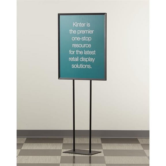 Kinter 9016888 59 x 22 in. Poster Frame Sign Holder Steel, Black