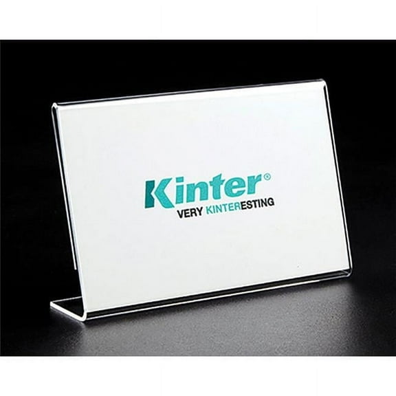 Kinter 9624396 3.5 x 5.5 x 1 in. Landscape Display Plastic Sign Holder, Clear
