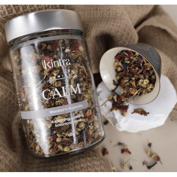 Kintra CALM Loose Leaf Tea Jar, 60g Botanical Herbal Chamomile Whole Flower Tea Leaves for Relaxation & Restful Sleep | Caffeine-Free, No Additives, No Sugar