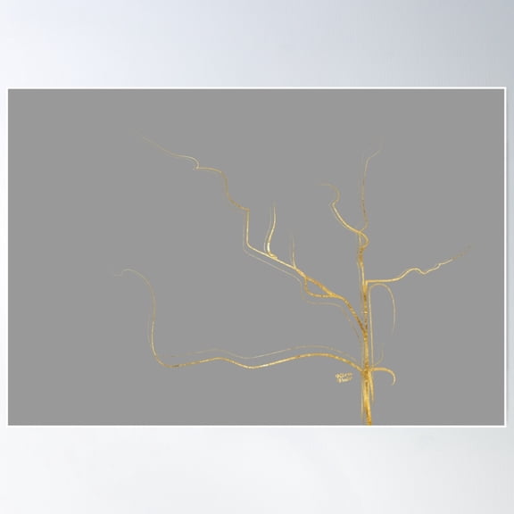 Kintsugi 3 #Art #Decor #Buyart #Japanese #Gold #Grey #Kirovair #Design Poster Wall Art, Modern Wall Decor For Living Room Bedroom, 12x18 UNFRAMED