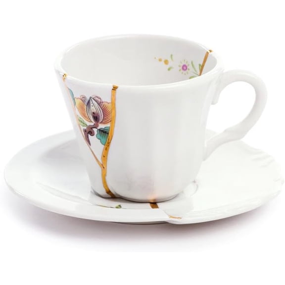 Kintsugi Espresso Cup and Saucer