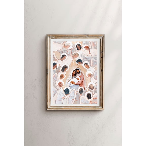 Kintsugi Jesus Christ Art Print: Healing Broken Heart Decor Warm Present Vintage UNFRAMED Poster Size 24x36