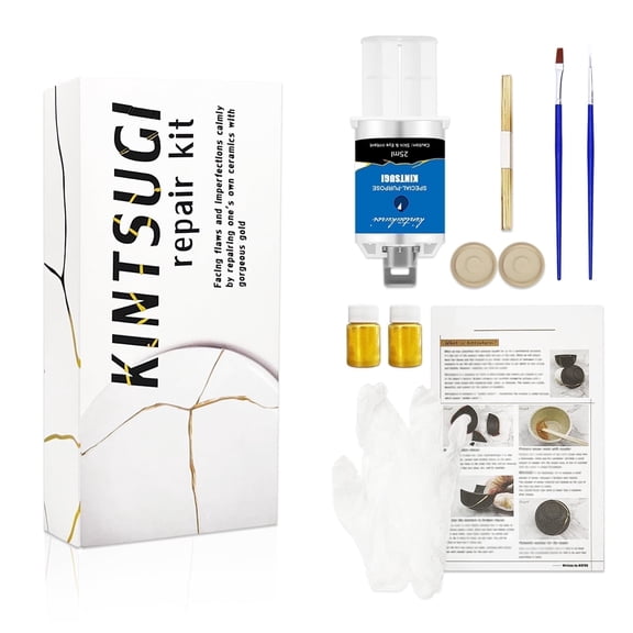 Kintsugi Repair Kit Gold, Japanese Kintsugi Kit Improve Your Ceramic
