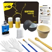 Kintsugi Repair Kit, Repair Your Meaningful Pottery with Kintsugi Gold Glue - Kintsugi Kit with Two Practice Ceramic Cups for Starter Practice