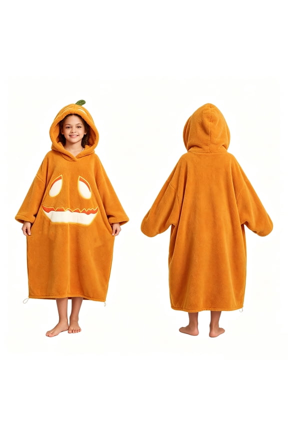 Pumpkin Onesie for Men Women, Halloween Hooded Pajama Jumpsuit, Cozy One Piece Loungewear Matching Family Outfits Halloween