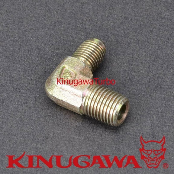Kinugawa Brand Adapter 90 Degree Fitting 1/4 NPT to 4AN for Universal Application