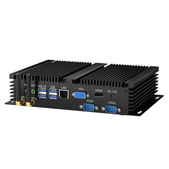 Kinupute Fanless Mini PC, Industrial Desktop Computer i7-1165G7 Upto 4.7GHz, Windows 11 Pro, 32G DDR4, 1T NVME SSD, 2xCOM RS232, HDMI/VGA Support 4K, Gigabit Ethernet, WiFi6, BT5.2, Full Metal Case