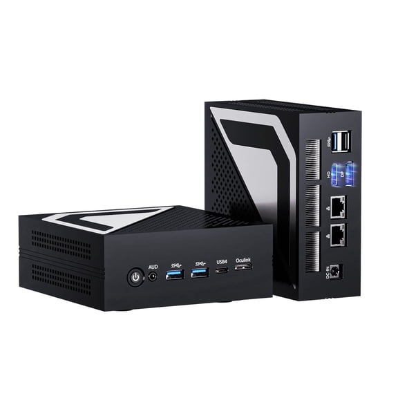 Kinupute Mini PC AMD Ryzen AI 9 HX 370(12 Cores | 80 Tops | Radeon 890M), Win-11 Pro, 32G DDR5, 1T PCIE4.0 SSD, Mini Gaming Desktop Computers Dual 2.5G LAN, Oculink/USB 4.0 /Triple Display 8K/WiFi7