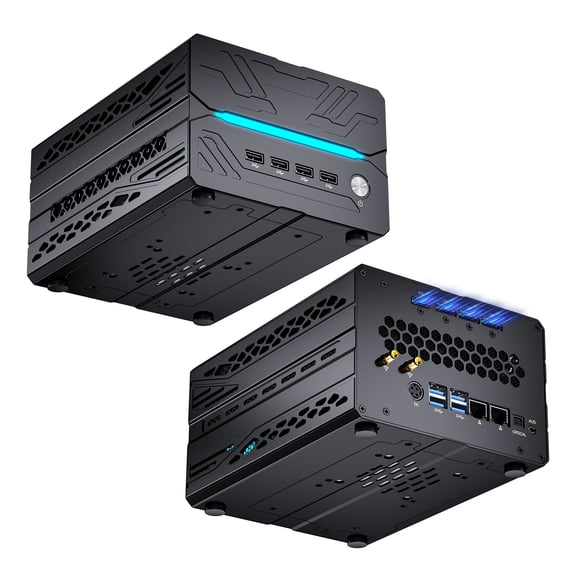 Kinupute Mini PC Gaming, Desktop Computer i9-14900F 24 Cores, 64G DDR5, 4T M.2 PCIE4.0 SSD, 4T SATA SSD, Win-11 Pro, GeForce RTX5060Ti 16G, Four Display, 8K@60Hz Outputs, Dual LAN, WiFi7/BT5.4