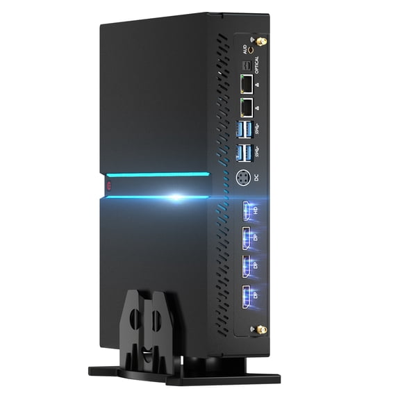 Kinupute Mini PC Gaming, Desktop Computer i9-14900F 24 Cores Upto 5.8GHz, 64G DDR5, 1T M.2 PCIE4.0 SSD, Windows 11 Pro, GeForce RTX4070 12G, Four Display, 8K@60Hz Outputs, Dual LAN, WiFi6E/BT5.3