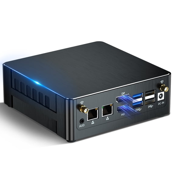 Kinupute Mini PC i9, Desktop Computer with Core i9-12900H 3.8-5.0GHz, Windows 11 Pro, 16G DDR4, 256G M.2 PCIE4.0 SSD, DP/HDMI/USB-C Port, 8K@60Hz, Dual LAN, 1x2.5G RJ45 LAN, WiFi6E/BT5.3, USB3.2, VESA