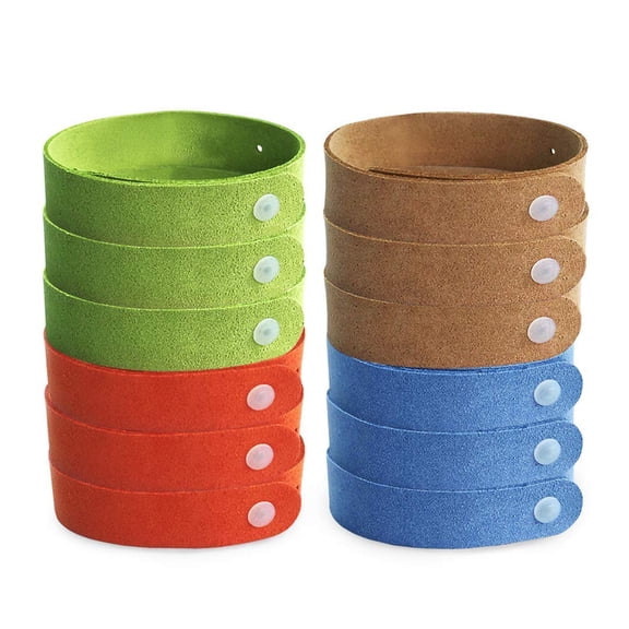 Kinven Microfiber Anti Mosquito Bracelet - Insect Repellent, 12 Bracelets, in Multicolors 