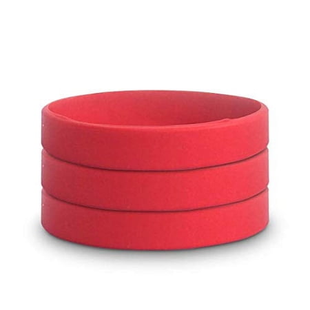 Kinven Mosquito Repellent Silicone Bracelet - Wrist Rubber Band Insect Protection in Resealable Bag, 100% Natural, 120 Hours Long Lasting, 3 Packs (Red