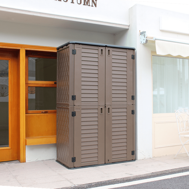 Kinying Extra Large 52 Resin Vertical Garden Storage Sheds