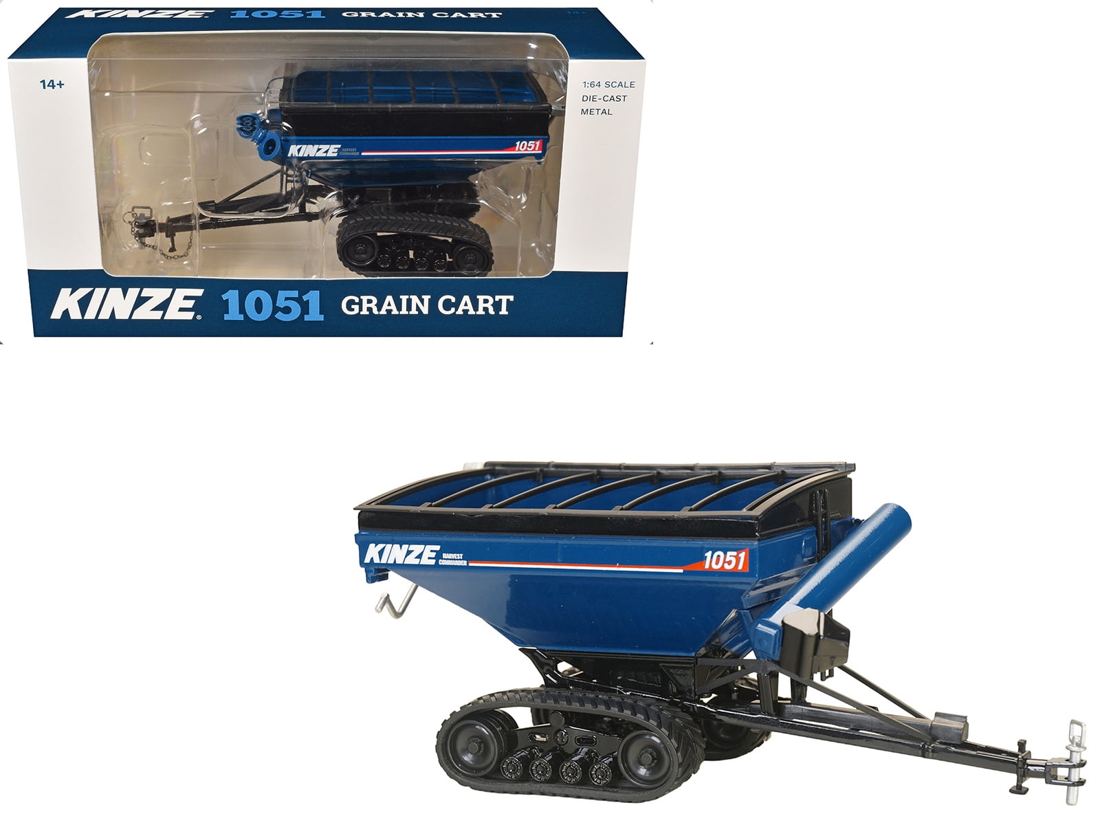 Kinze 1051 Grain Cart with Tracks Blue 1/64 Diecast Model by