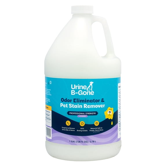Kinzua Environmental Urine B-Gone, Enzyme Odor Eliminator & Pet Stain Remover, 1 Gallon, Lavender