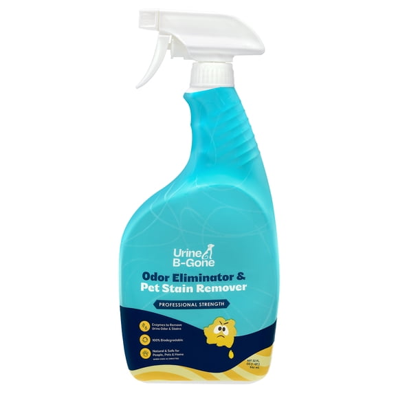 Kinzua Environmental Urine B-Gone, Enzyme Odor Eliminator & Pet Stain Remover, 32oz, Original Scent (pack of 1)