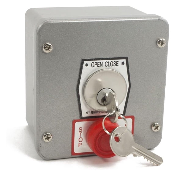 KioJJp 1KXS Nema 4 Exterior Tamperproof Open-Close Key Switch With Stop Button Surface Mount