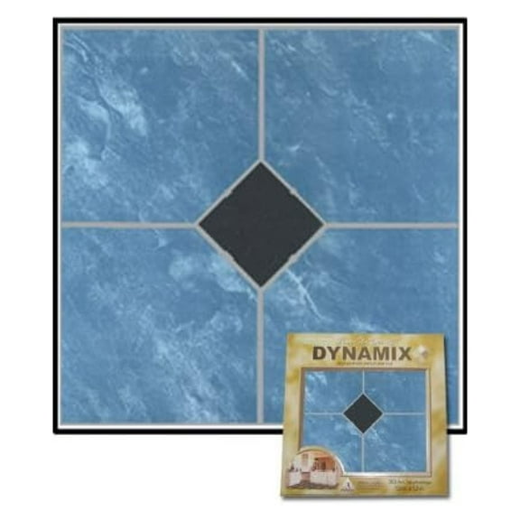 KioJJp 23057 Dynamix Vinyl Tile, 12 by 12-Inch, Blue, Box of 20