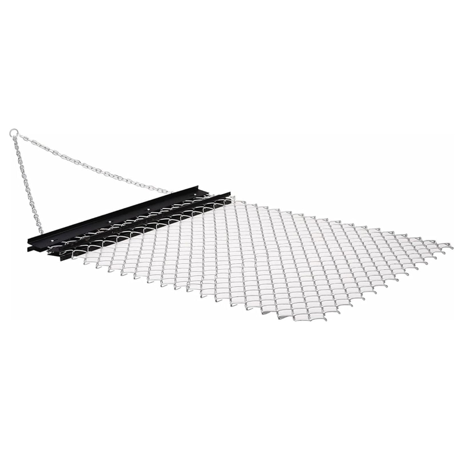 KioJJp 5 x 4 Foot Towable Steel Durable Rust Resistant Chain Rake Field ...