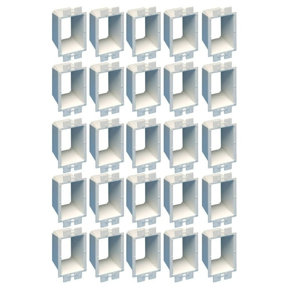KioJJp BE1-25 Electrical Outlet Box Extender, 1-Gang, White, 25-Pack