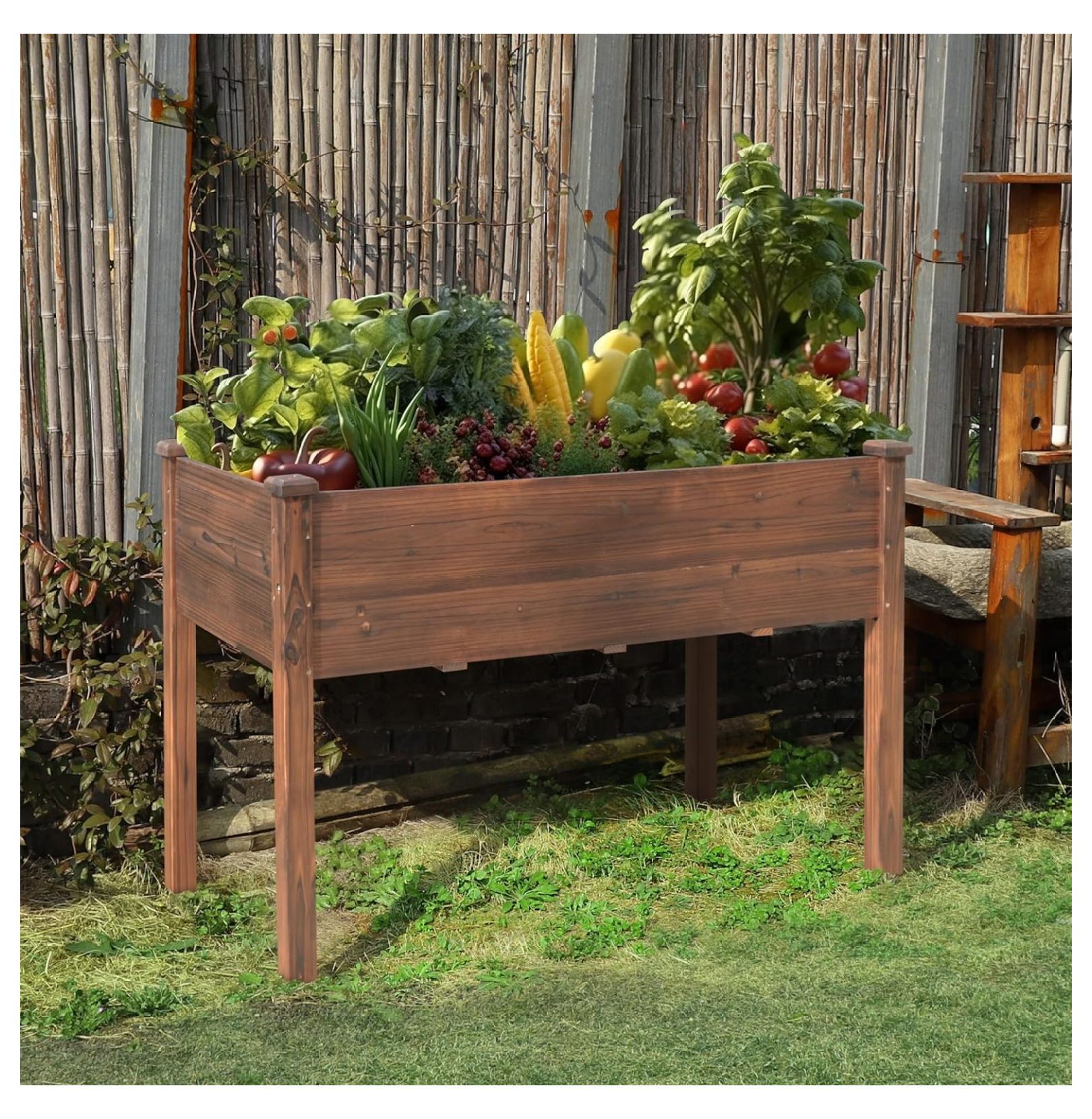 KioJJp Raised Garden Bed, Raised Garden Beds Outdoor with Detachable