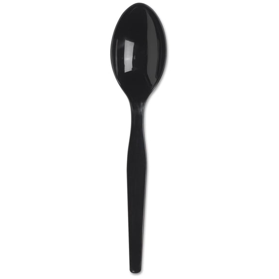KioJJp Sspsh51 Smartstock Plastic Cutlery Refill, Spoons, 6-Inch, Black, 40 Pack, 24 Packs/Ct