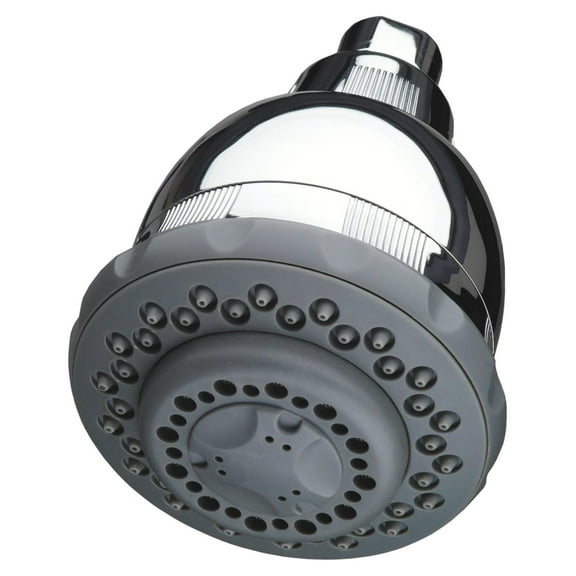 KioJJp WSH-C125 Wall-Mounted Filtered Showerhead with Massage, 10,000 Gallon, Chrome, 8.5"L x 4.75"W