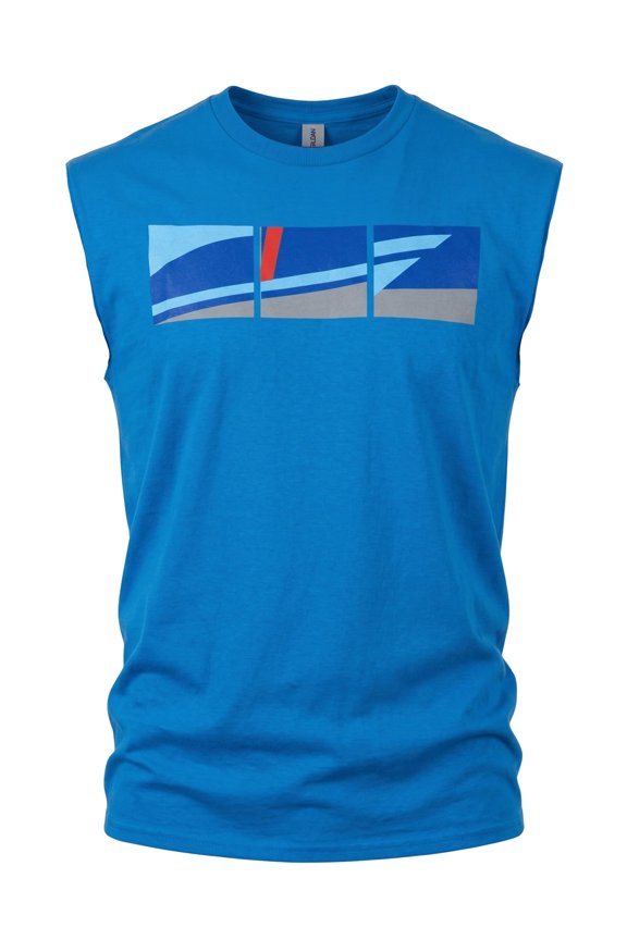 Kip Dynamite Blue Sleeveless Muscle Tank Retro Retro Racing Graphic Gym Shirt Workout Apparel Sleeveless Top Athletic Tee