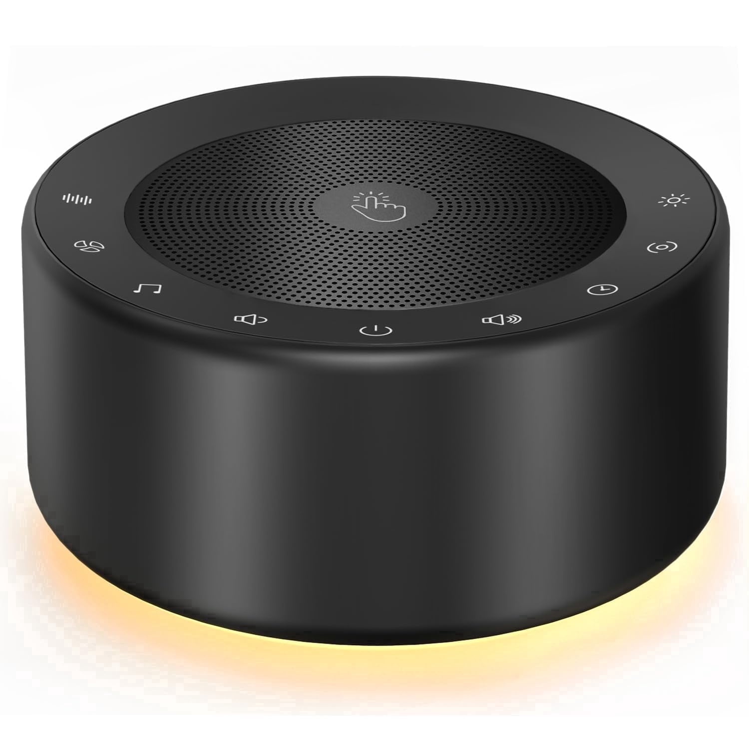 Kipcush White Noise Sound Machine with Night Light, 30 Soothing Sounds for Baby & Adults  Black