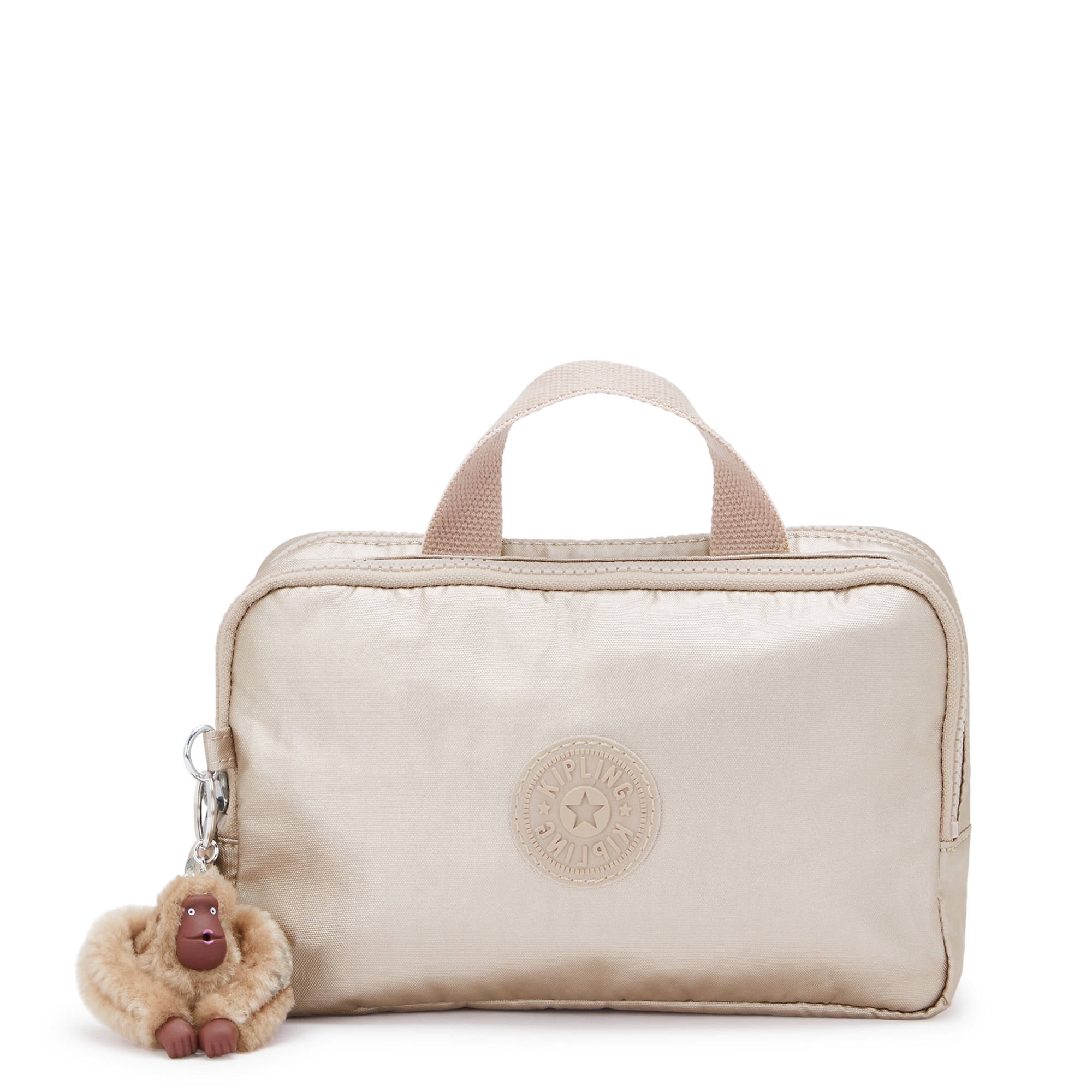Kipling Jaconita Metallic Toiletry Bag Quartz Metallic
