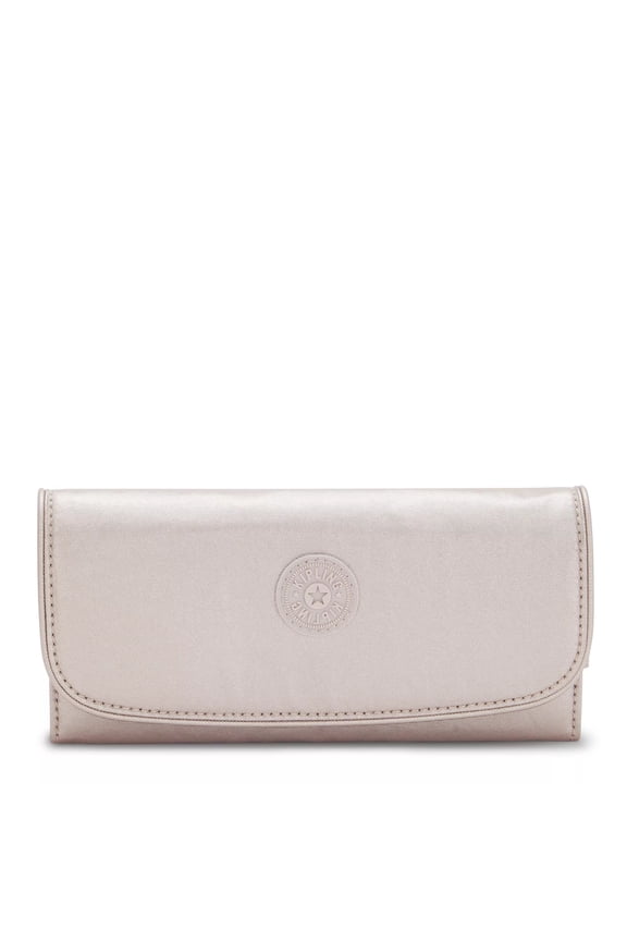 Women's Money Land Metallic Organizer RFID Blocking Snap Wallet