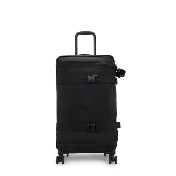 Kipling Spontaneous Medium Rolling Luggage Black Noir