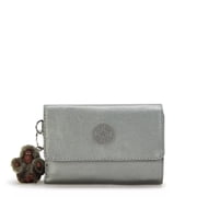 Kipling Womens Pixi Metallic Nylon Medium Wallet Organizer with Snap Closure