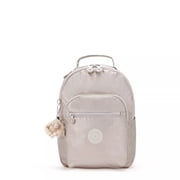 Kipling Womens Seoul Small Metallic Tablet Backpack with Padded Straps