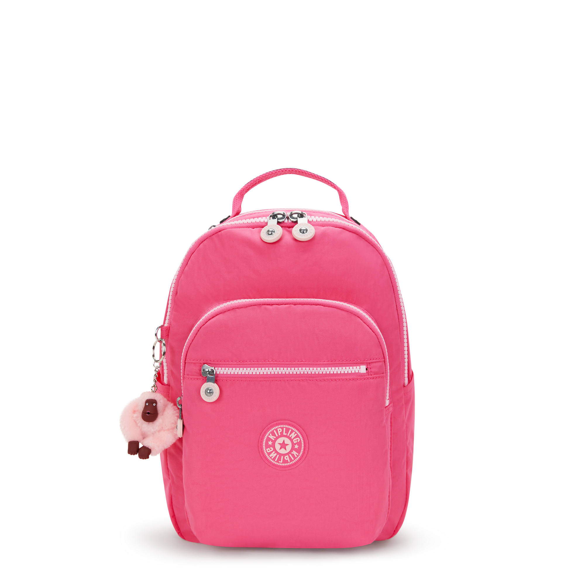 Pink Kipling Women\'s Backpack Kipling City City Zip Small Backpack Confetti Pink | Altman  main image 4