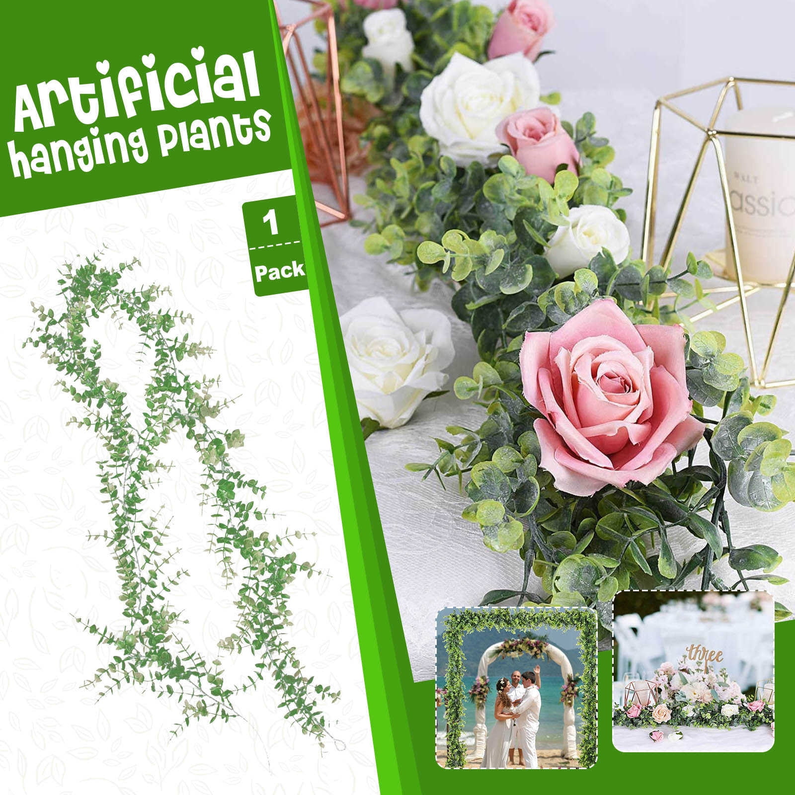 Set van 4 premium kunsthangplanten – realistisch voor plank – Kunst Bloemen Decoratie