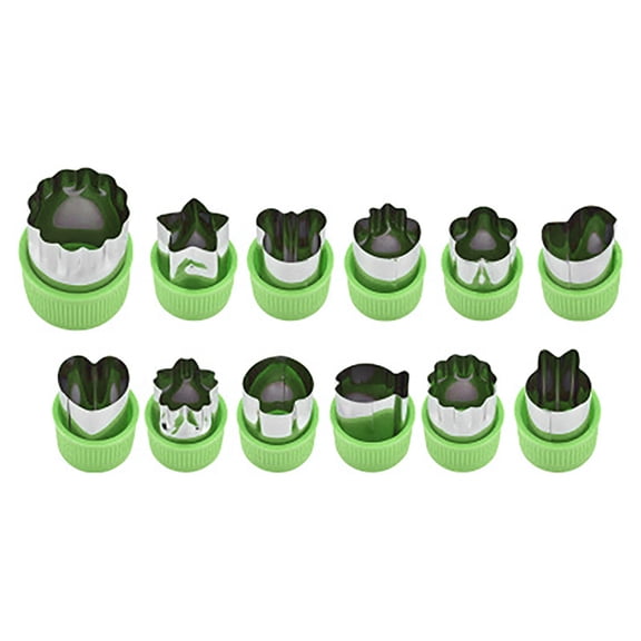 Kiplyki 12Pcs Fruit Star Shape Fondant Cake Cookie Plunger Mould Mold Cutter Tools