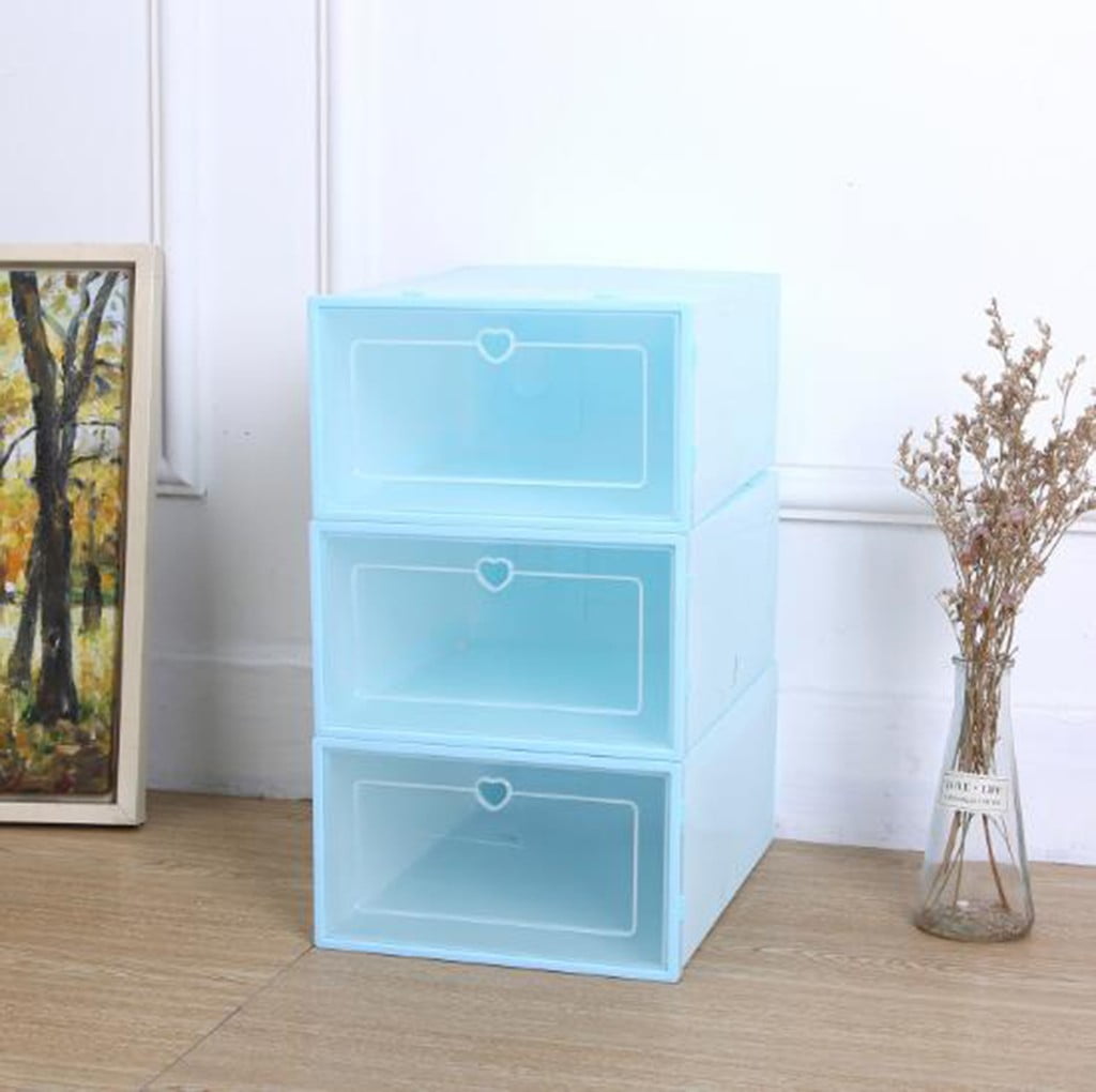 Kiplyki 1PC Foldable Clear Shoes Storage Box Plastic Stackable Shoe ...