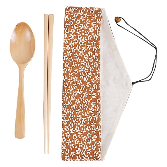 Kiplyki 2-Piece Set Of Japanese Portable Chopsticks And Spoon Set To Carry Tableware