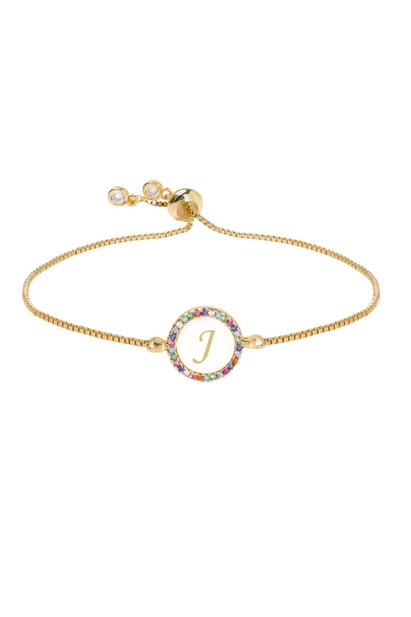 26 Letters Pull Shell Bracelet Disc Bracelet Peach Heart Color Women's Bracelet