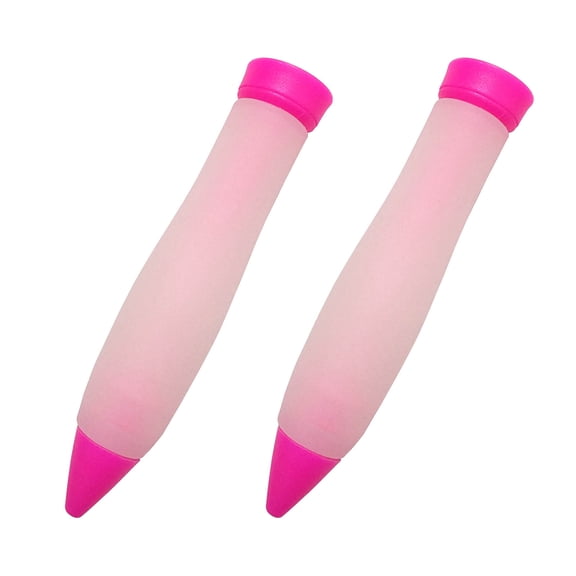Kiplyki 2pc Silicone Fudge Cake Pen Icing Writing Syringe Baking Decoration DIY Tool