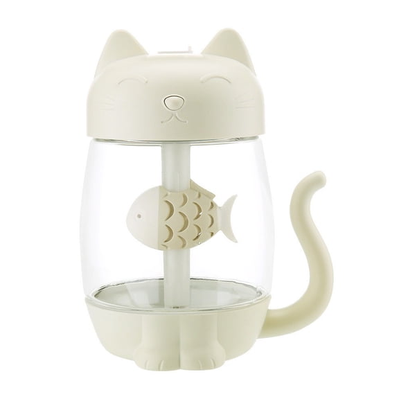 Kiplyki 3 In 1 Humidifier Cute Cat LED Humidifier Air Fan Diffuser Purifier Atomizer