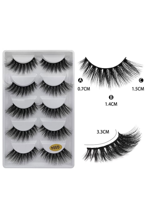 Kiplyki 3d Imitation Mink 5 Pairs Of False Eyelashes Natural Thick Eyelashes