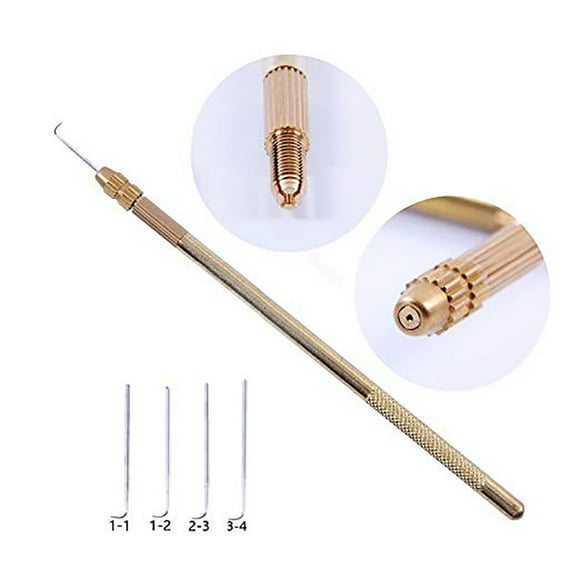 Kiplyki 4 pcs Ventilating Needles +1 Brass Wig Needle