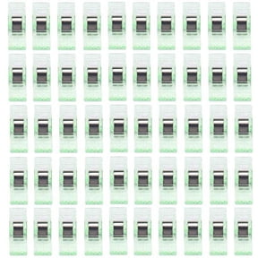 Kiplyki 50 PCS Clear Sewing Craft Quilt Binding Plastic Clips Clamps Pack GN