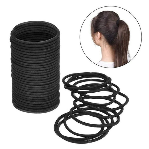 Kiplyki 60PCS Thin Hair Rope Simple-Scrunchies Hair Tie Head Rubber Band Elastics Bobbl